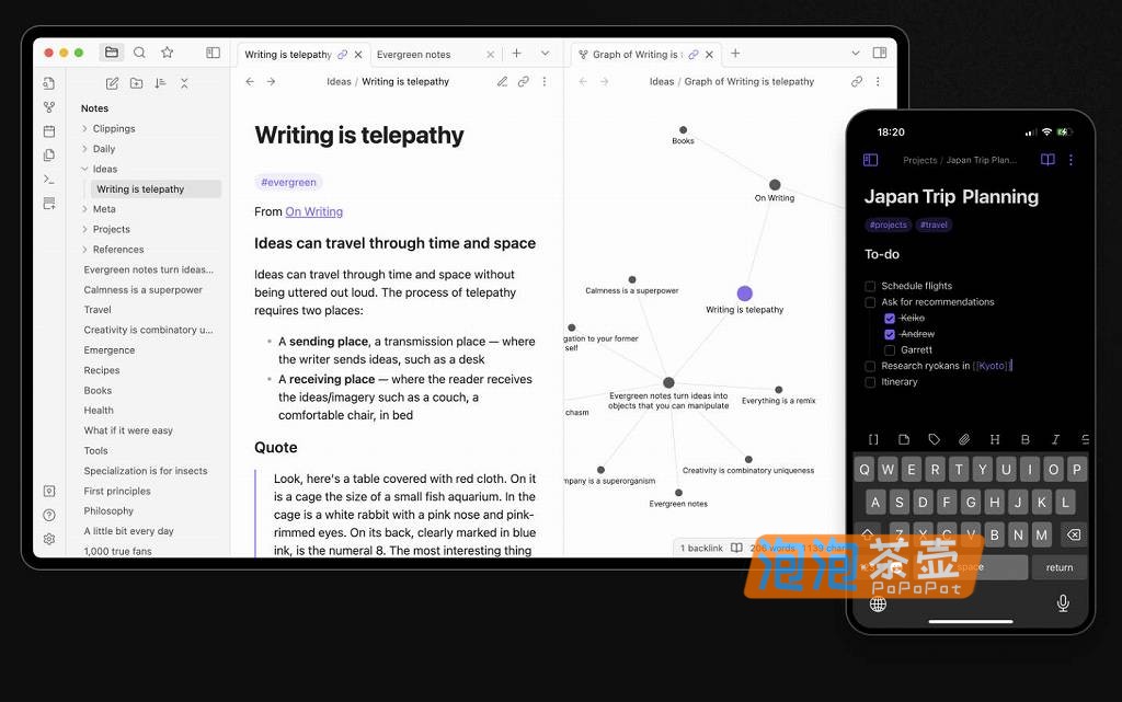 [开源免费]Obsidian-个人知识管理_笔记软件_Markdown