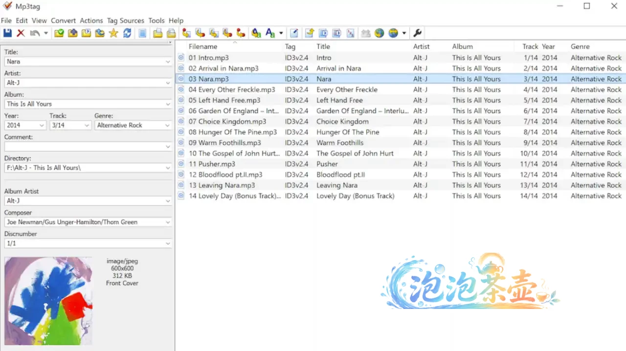 [音频属性编辑] Mp3tag - 通用音频、MP3属性元数据标签编辑器