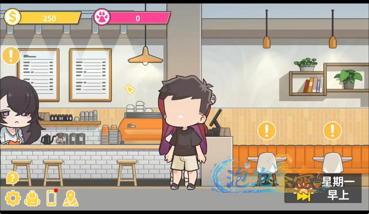 开张啦 微笑咖啡厅 / Summer at Smile Café 游戏互动操作界面