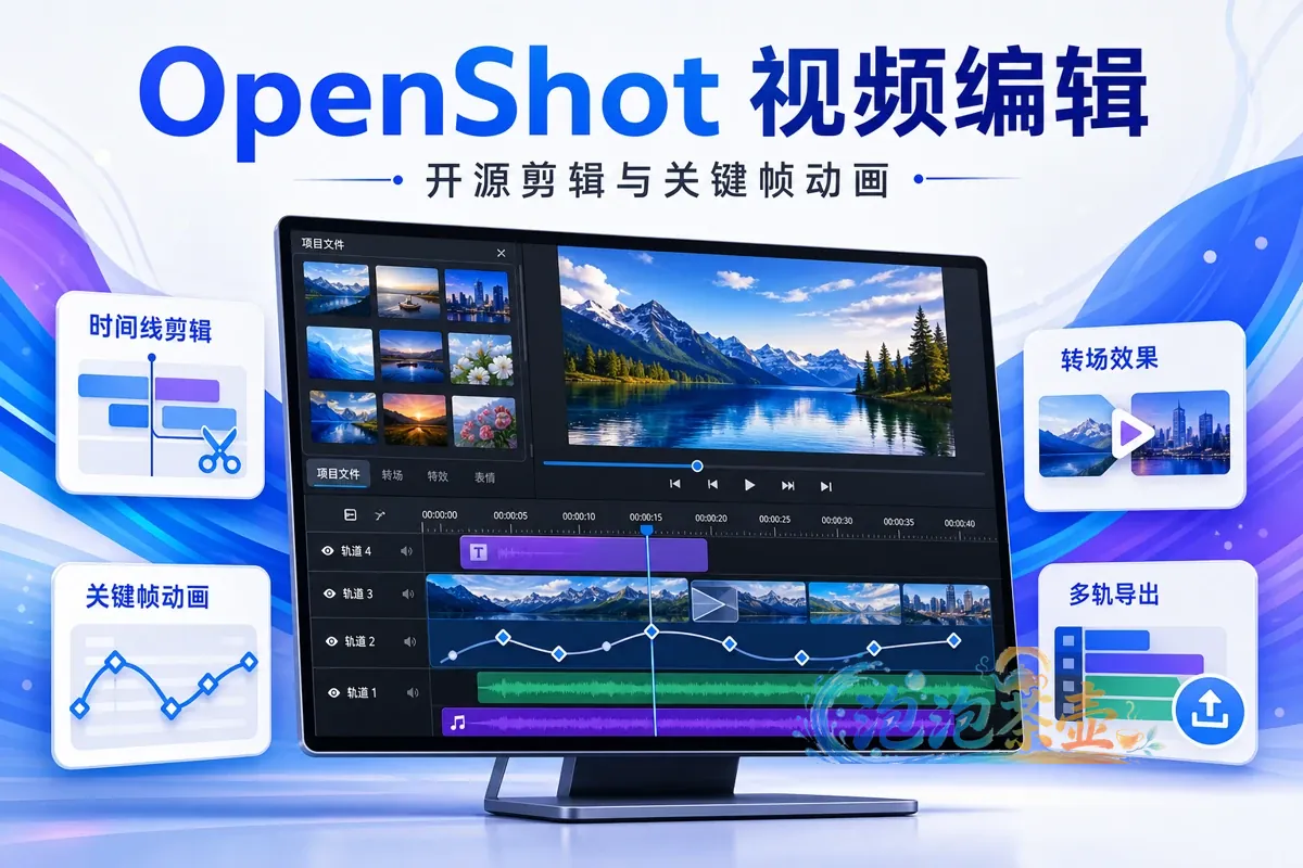 [视频编辑] OpenShot Video Editor – 开源时间线剪辑与关键帧动画 | 多平台版