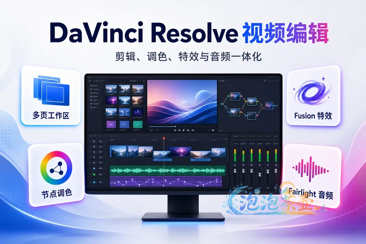 [视频编辑] DaVinci Resolve – 剪辑、调色、Fusion 与 Fairlight 一体化 | 多平台版