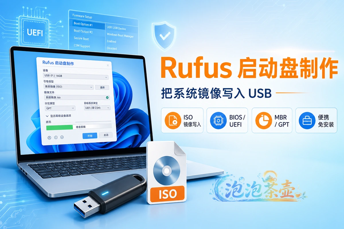 [启动盘制作] Rufus – Windows 系统安装 U 盘制作工具 | 便携版